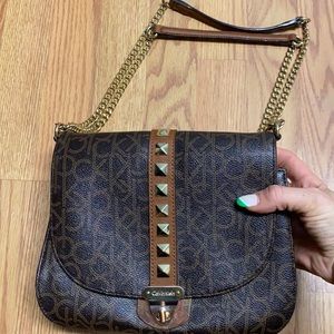 Calvin Klein studded shoulder bag